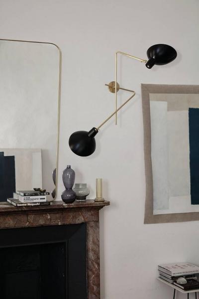 Vittoriano Vigano Vittoriano Vigan VV Cinquanta Twin Wall Lamp in Black