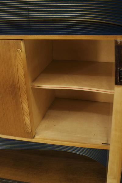 Vittorio Dassi Italian 1950s Walnut Maple Sideboard