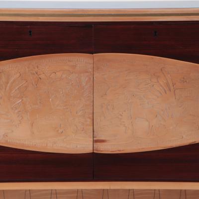 Vittorio Dassi Mobilificio Dassi Dassi A Rare Italian custom ordered bar cabinet by V Dassi C 1950 