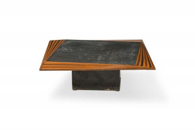 Vittorio Dassi Mobilificio Dassi Dassi Dassi Mixed Wood and Slate Top Low Table