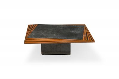 Vittorio Dassi Mobilificio Dassi Dassi Dassi Mixed Wood and Slate Top Low Table
