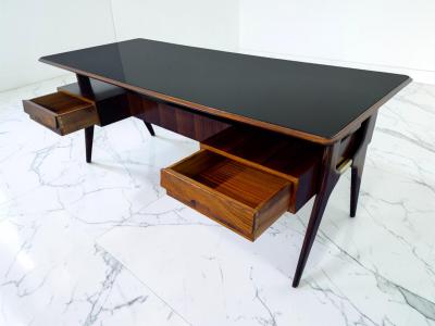 Vittorio Dassi Mobilificio Dassi Dassi Italian Mid Century Executive Desk designed by Vittorio Dassi in 1950s