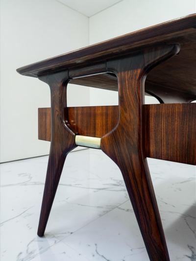 Vittorio Dassi Mobilificio Dassi Dassi Italian Mid Century Executive Desk designed by Vittorio Dassi in 1950s