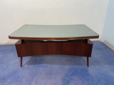 Vittorio Dassi Mobilificio Dassi Dassi Italian Mid Century Executive desk designed by Vittorio Dassi in 1950s