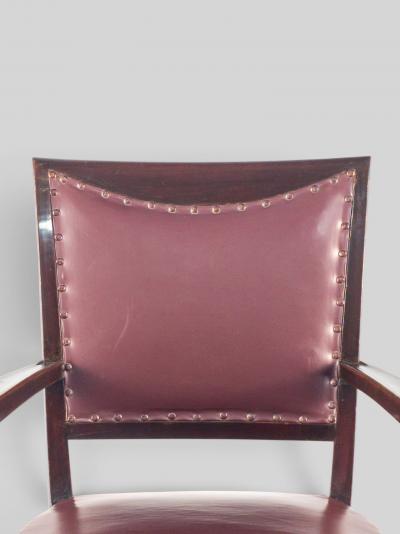 Vittorio Dassi Mobilificio Dassi Dassi Italian Mid Century Leather Desk Armchair designed by Vittorio Dassi 1950s