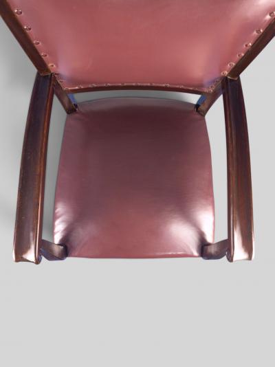 Vittorio Dassi Mobilificio Dassi Dassi Italian Mid Century Leather Desk Armchair designed by Vittorio Dassi 1950s