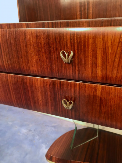 Vittorio Dassi Mobilificio Dassi Dassi Italian Mid Century Sideboard dresser with Mirror by Vittorio Dassi 1950s