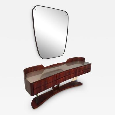 Vittorio Dassi Mobilificio Dassi Dassi Italian Mid Century Sideboard dresser with Mirror by Vittorio Dassi 1950s