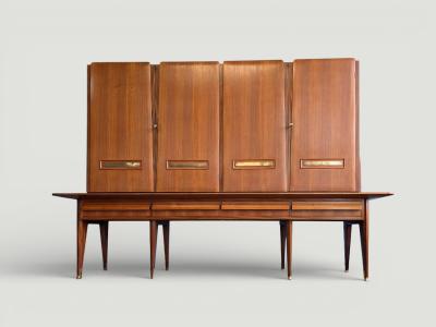 Vittorio Dassi Mobilificio Dassi Dassi Italian Mid Century Sideboard or Cabinet Bar designed by Vittorio Dassi in 1950s