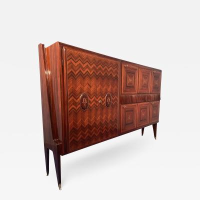 Vittorio Dassi Mobilificio Dassi Dassi Italian Mid Century Walnut Tall Sideboad by Vittorio Dassi 1950s