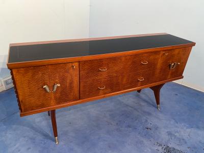 Vittorio Dassi Mobilificio Dassi Dassi Italian Midcentury Amboyna Briar Sideboard by Vittorio Dassi 1950s
