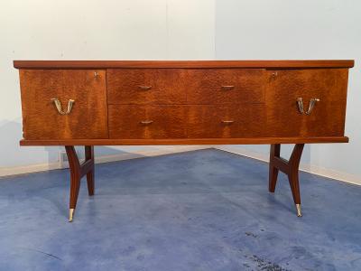 Vittorio Dassi Mobilificio Dassi Dassi Italian Midcentury Amboyna Briar Sideboard by Vittorio Dassi 1950s