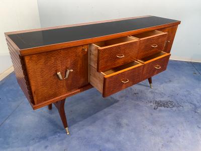 Vittorio Dassi Mobilificio Dassi Dassi Italian Midcentury Amboyna Briar Sideboard by Vittorio Dassi 1950s