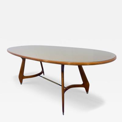 Vittorio Dassi Mobilificio Dassi Dassi Italian Midcentury Green Olive Dining Table by Vittorio Dassi 1950s