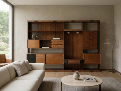 Vittorio Dassi Mobilificio Dassi Dassi Italian Midcentury Modular Wall Unit or Sideboard designed by Dassi 1960s