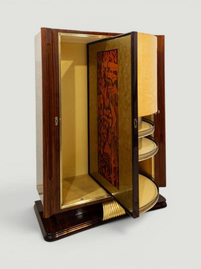 Vittorio Dassi Mobilificio Dassi Dassi Italian Midcentury Revolving Cabinet Bar by Vittorio Dassi in 1950s