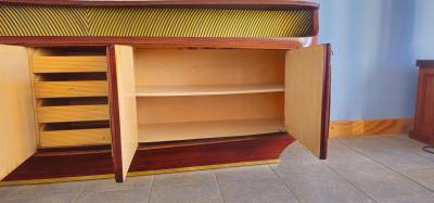 Vittorio Dassi Mobilificio Dassi Dassi Italian Midcentury Sideboard with Mirror designed by Vittorio Dassi 1950s