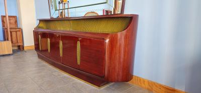 Vittorio Dassi Mobilificio Dassi Dassi Italian Midcentury Sideboard with Mirror designed by Vittorio Dassi 1950s