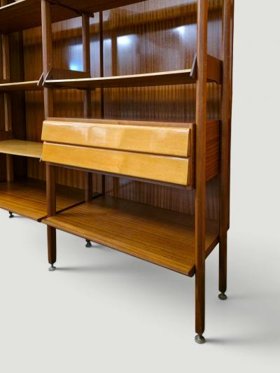 Vittorio Dassi Mobilificio Dassi Dassi Italian Wardrobe Bookcase Modular Wall Unit by Vittorio Dassi Italy 1960s