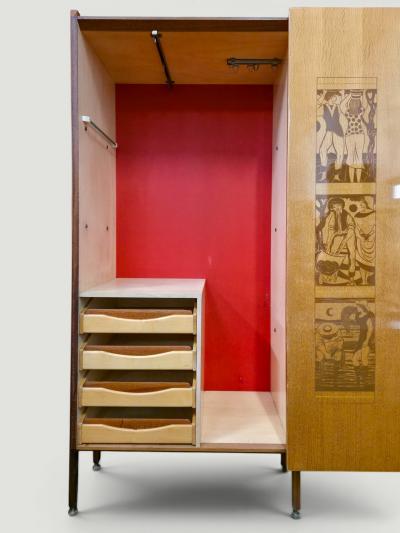 Vittorio Dassi Mobilificio Dassi Dassi Italian Wardrobe Bookcase Modular Wall Unit by Vittorio Dassi Italy 1960s