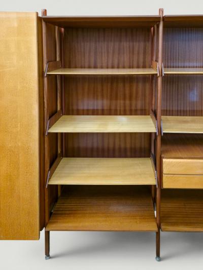 Vittorio Dassi Mobilificio Dassi Dassi Italian Wardrobe Bookcase Modular Wall Unit by Vittorio Dassi Italy 1960s