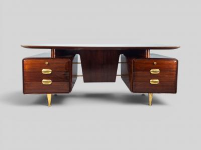 Vittorio Dassi Mobilificio Dassi Dassi Italina Mid Century Executive Table Desk designed by Vittorio Dassi 1950s