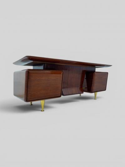 Vittorio Dassi Mobilificio Dassi Dassi Italina Mid Century Executive Table Desk designed by Vittorio Dassi 1950s