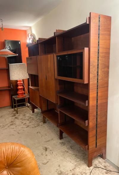 Vittorio Dassi Mobilificio Dassi Dassi Mid Century Modern Wooden Wall Unit by Vittorio Dassi