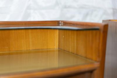 Vittorio Dassi Mobilificio Dassi Dassi PAIR OF ITALIAN WALNUT MIDCENTURY NIGHT TABLES BY VITTORIO DASSI