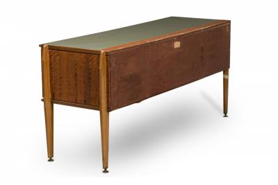 Vittorio Dassi Mobilificio Dassi Dassi Vittorio Dassi Italian Mid Century Modern Fruitwood and Bronze 4 Drawer Chest