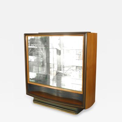 Vittorio Dassi Mobilificio Dassi Dassi Vittorio Dassi Italian Mid Century Walnut Maple Vitrine Cabinet