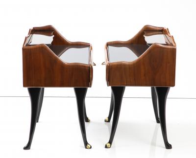 Vittorio Dassi Mobilificio Dassi Dassi Vittorio Dassi Mahogany Burl Nightstands