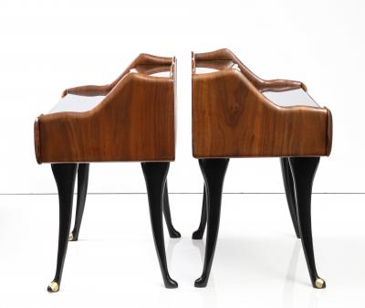 Vittorio Dassi Mobilificio Dassi Dassi Vittorio Dassi Mahogany Burl Nightstands