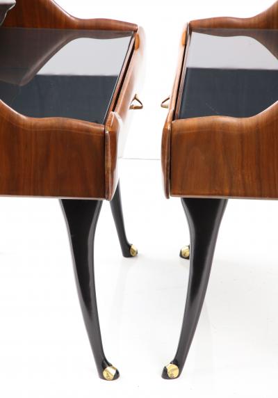 Vittorio Dassi Mobilificio Dassi Dassi Vittorio Dassi Mahogany Burl Nightstands