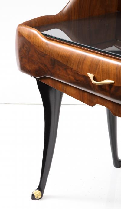 Vittorio Dassi Mobilificio Dassi Dassi Vittorio Dassi Mahogany Burl Nightstands