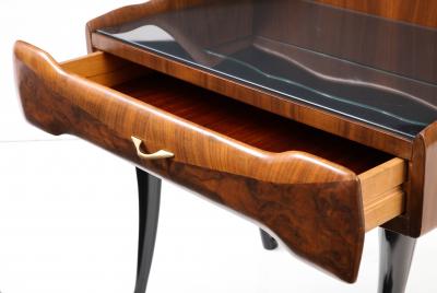 Vittorio Dassi Mobilificio Dassi Dassi Vittorio Dassi Mahogany Burl Nightstands