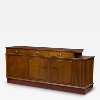 Vittorio Dassi Mobilificio Dassi Dassi Vittorio Dassi Mid Century Italian Modern Walnut Room Divider Buffet Credenza