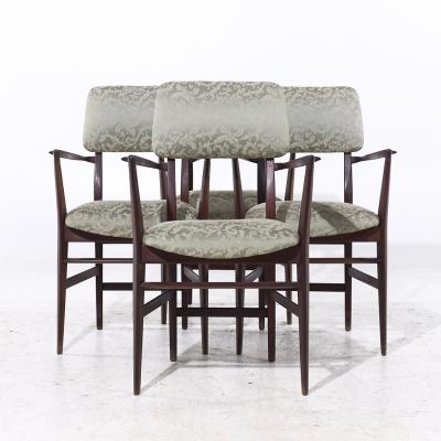 Vittorio Dassi Mobilificio Dassi Dassi Vittorio Dassi Mid Century Italian Teak Dining Chairs Set of 4