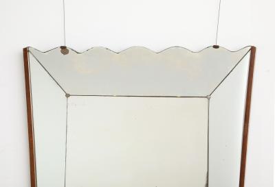 Vittorio Dassi Mobilificio Dassi Dassi Vittorio Dassi Scalloped Wood Wall Mirror Italy circa 1940