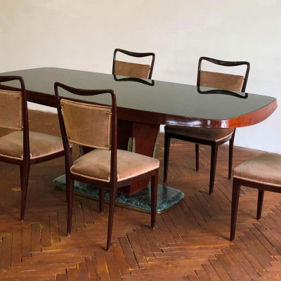Vittorio Dassi Vittorio Dassi Iconic Design Midcentury Dining Table 1950s
