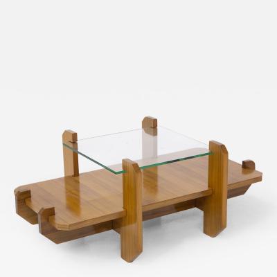 Vittorio Gregotti Italian Coffee Table by Vittorio Gregotti top glass