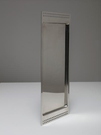 Vittorio Gregotti Steel Tray by Vittorio Gregotti for Cleto Munari
