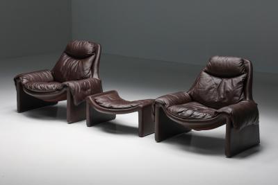 Vittorio Introini Vittorio Introini P60 Lounge Chair with Ottoman for Saporiti 1969