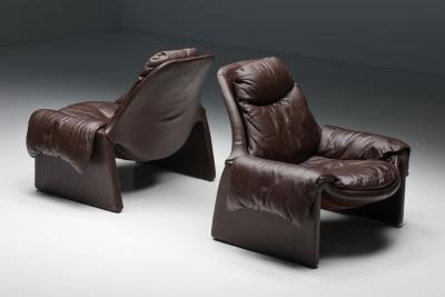 Vittorio Introini Vittorio Introini P60 Lounge Chair with Ottoman for Saporiti 1969