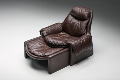 Vittorio Introini Vittorio Introini P60 Lounge Chair with Ottoman for Saporiti 1969