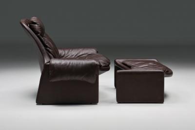 Vittorio Introini Vittorio Introini P60 Lounge Chair with Ottoman for Saporiti 1969