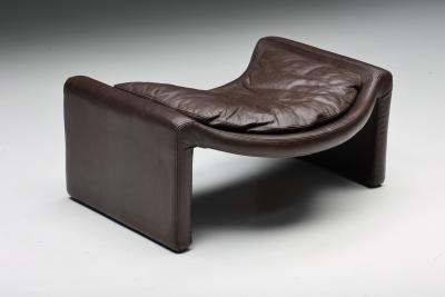 Vittorio Introini Vittorio Introini P60 Lounge Chair with Ottoman for Saporiti 1969