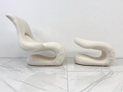 Vittorio Introini Vittorio Introini Relax Armchair Footrest Belgian Boucle Felice Rossi 1978