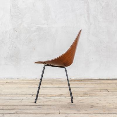 Vittorio Nobili Medea Chair Set of 4 by Vittorio Nobili in Metal and Curved Wood