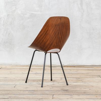 Vittorio Nobili Medea Chair Set of 4 by Vittorio Nobili in Metal and Curved Wood